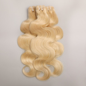 Cabello Humano Virgen Chino Rubio Listo para Enviar, Extensiones de Cabello Humano Liso Natural sin Procesar 15A <span class=keywords><strong>613</strong></span> - Product Image 3