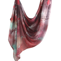 Nouveau Hijab Modèle Imprimé Aquarelle en Modal Tissé Respirant Léger et Doux en Polyester Viscose, Hijab Musulman Pour Femme