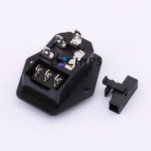 RT-C14B-H1+RT-S01-2BR AC Power Connector Through hole Component (THT) Connector IEC 320-C14 1 3 Panel Mount - Product Image 2