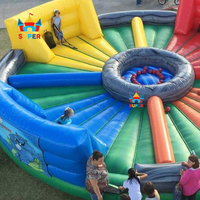 Jeu gonflable commercial Wipeout Challenge, grand jeu gonflable Meltdown Wipeout pour événements, carnavals, parcs d'attractions, location