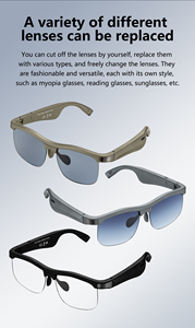 Lunettes de soleil intelligentes pour écouteurs sans fil Lecture de musique Commande vocale Prise de photos Étanche IP67 Traduction en temps réel pour hommes - Product Image 5