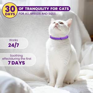Collier apaisant pour chats, soulage l'anxiété, le stress et la séparation, avec phéromones, flexible et réglable - Product Image 6