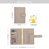Dompet Binder Kulit Saffiano Epi Embos 19 Warna Terlaris Ukuran A6 untuk Mengatur Uang dengan Fly Leaf Tersedia