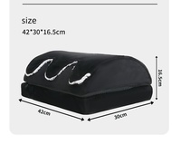 Repose-pieds réglable pour sous le bureau au travail, repose-pieds confortable en mousse sous le bureau à 2 hauteurs avec housse lavable
