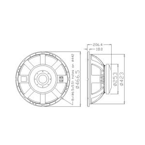 Các Thành Phần Đầu Dò Loa Siêu Trầm 18 Inch Mạnh Mẽ Nhất L18/8637 <span class=keywords><strong>PA</strong></span> Loa 800W - Product Image 5