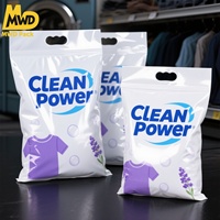 Miaowadi 1L 2L 3L Sac d'emballage personnalisé en plastique à soufflet latéral et à trois soudures pour lessive en poudre