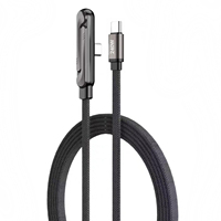 Kabel Pengisian Cepat 2-in-1 Tak Terlihat 240W Tipe-C Kabel Pengisian Cepat Berjalin dengan Penyangga Ponsel Terintegrasi