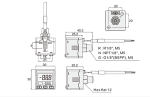 AKUSENSE Digitales Luftdruckmessgerät Barometer MQ-Serie Niederdrucktyp und Hochdrucktyp zur Auswahl - Product Image 2