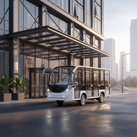 HuSurg Bus Électrique de Transport de Passagers au Design Artistique, 11 Places, Style Jardin, Véhicule de Loisirs et de Visite pour Parcs Botaniques, Fonctionnement Silencieux
