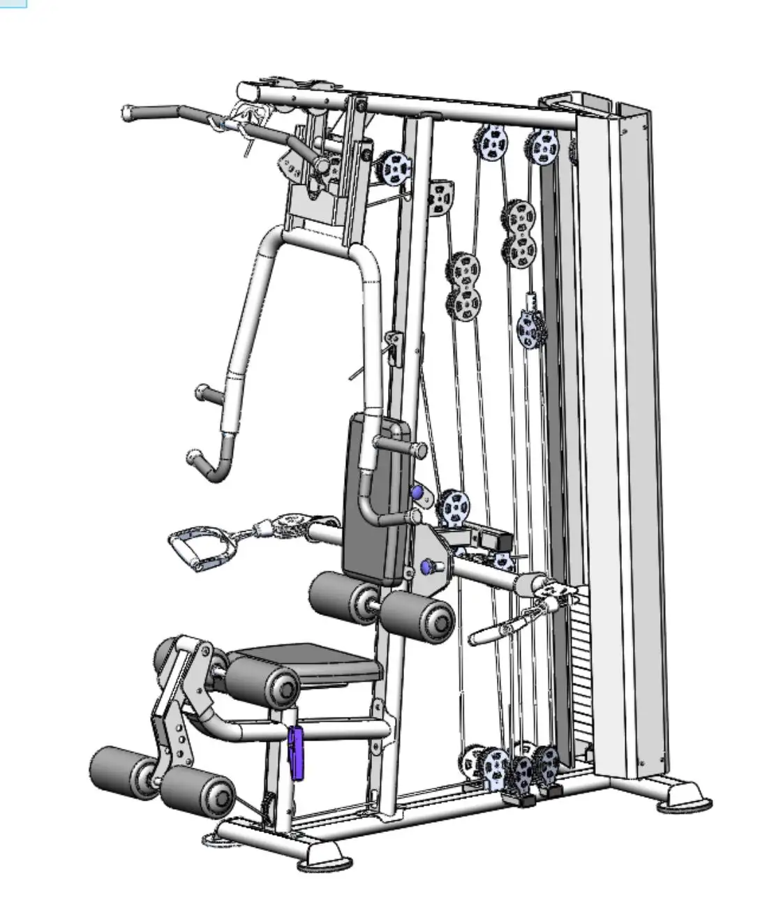 Station multifonctionnelle Gym Body Building Equipment Single Station Equipment