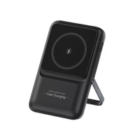 Support de téléphone magnétique avec batterie externe PD 20W, chargeur rapide sans fil, affichage LED, station d'alimentation en alliage d'aluminium pour 16 15 Pro Max