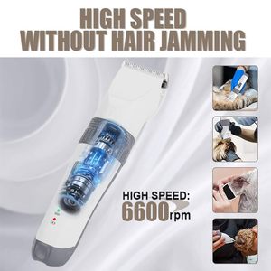 Tondeuse pour animaux de compagnie sans fil à faible MOQ, personnalisable, en stock usine, rotation à un bouton, 6600 tr/min, pour chats et chiens - Product Image 5