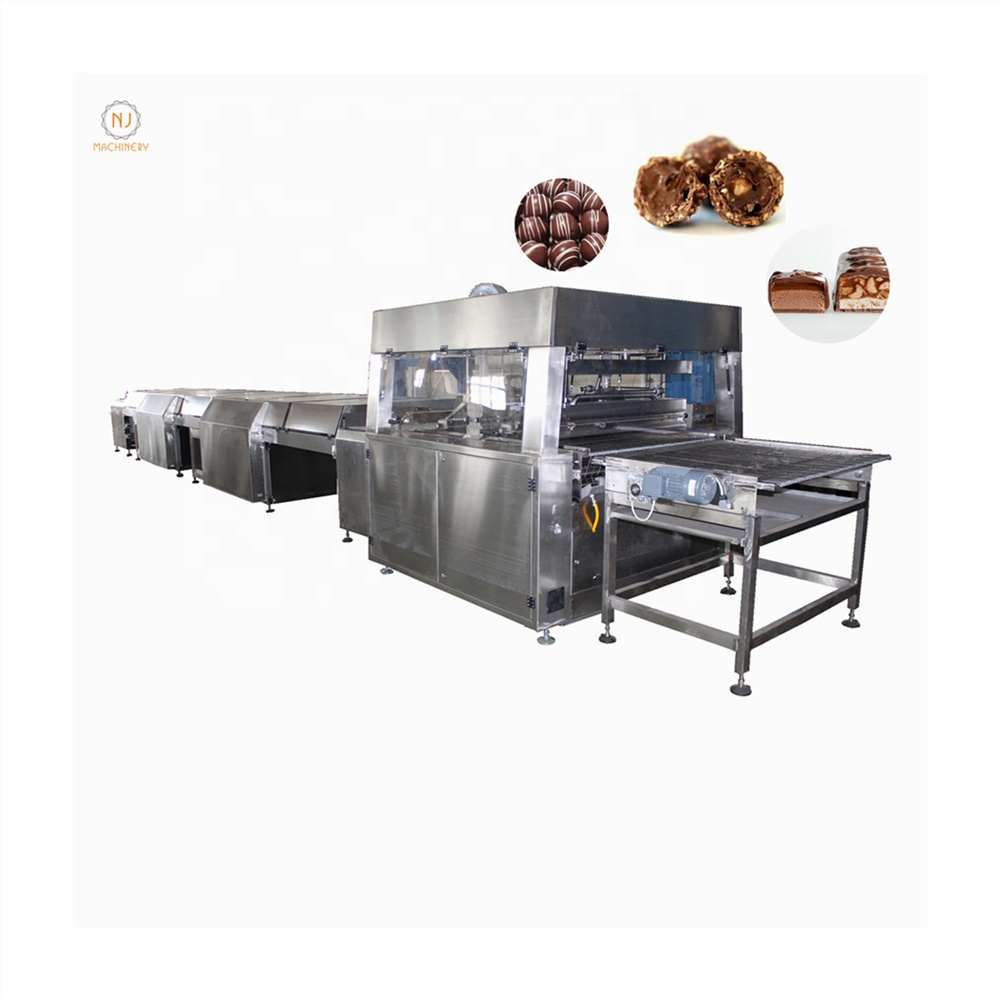 1200mm電気チョコレート巻き取りコーティング機振動チョコレート焼き戻しおよび巻き取り機