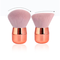 Mini Portable Rose Rose Puff Poudre Blush Rose Vegan Doux Marque Privée Maquillage Brosse Ensemble Manche En Plastique Maquillage Brosse Ensemble