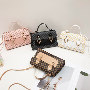 New Trending Luxury Small Women's Handbags Brand Designer Pu Messenger Bags Fashion Polka Dot Color-<b>Block</b> Design Tanjing - Product Image 2