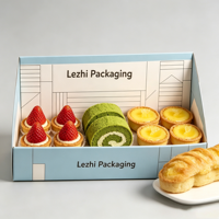 Boîte d'emballage personnalisée pour desserts avec logo, pour pâtisseries, gâteaux, petits gâteaux, beignets, et snacks, faible MOQ