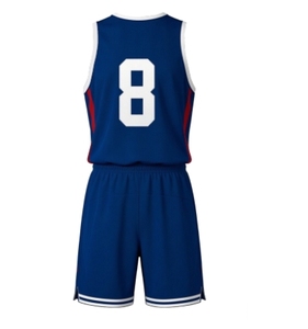 Ensemble uniforme de basketball personnalisé réversible bleu marine pour femmes et hommes, maillot de sport vierge pour sublimation - Product Image 3