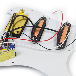 Circuitos de pastillas para guitarra eléctrica ST para zurdos Coil 3.5 SSH (H010+HBC+500K-15+473) con pastilla Zebra + Blanco/Negro - Product Image 6