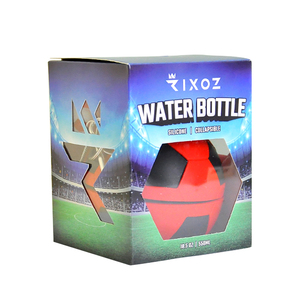 Nueva Botella de Agua de Silicona Roja y Negra Personalizada, Libre de BPA, para Niños - Product Image 4
