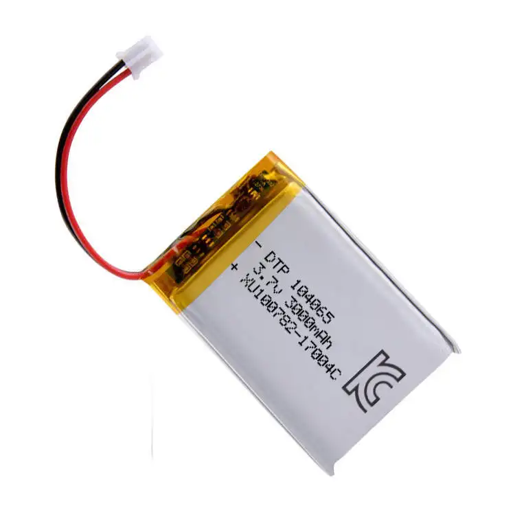 CE BIS 승인 DTP 104065 3.7v 3000mAh 리튬 이온 배터리 Lipo 배터리 리튬 폴리머 배터리 무인 항공기 시계 용 배터리