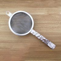 Passoire à thé japonaise Harmony à double maille fine, passoire à thé portable en acier inoxydable pour le café, le thé, le matcha, les feuilles de thé en vrac, martelée