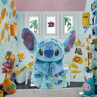 Peluche officielle Baby Stitch Lilo & Stitch 27cm/11" Alien bleu super doux avec doublure amovible en polyester et rembourrage en coton PP ODM