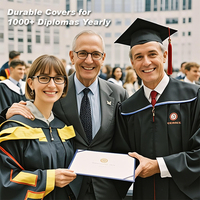 Couverture de diplôme en cuir PU, porte-certificat A4, couverture de certificat élégante taille A4 pour mariage/remise des diplômes/affaires
