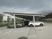 Structure de carport solaire commercial pour parking, service de conception de projets en prévente, cadre modulaire, support OEM, surface anodisée, 60M/S