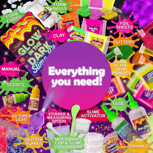 Perfect Kraft Glow in Dark Slime <b>Kit</b> for Boys to Make Neon Crunchy Slime, Floam and Jelly Cube Slime - Product Image 6