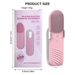 แปรงทำความสะอาดผิวหน้าไฟฟ้าพร้อมโลโก้สั่งทำ แปรงซิลิโคนทำความสะอาดผิวหน้า อัลตราโซนิก ขจัดสิวเสี้ยน - Product Image 6
