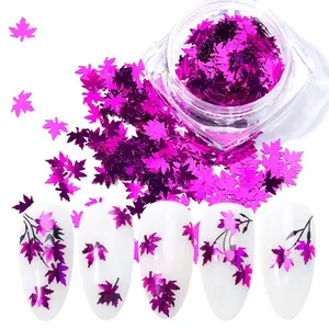 Maple Leaf Styles Snowflake Bell Stocking Fashion Red Hollow Metallic Nail Design Stickers Christmas Jewelry Metal Nail Stickers