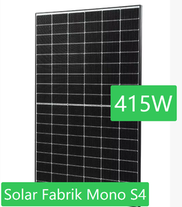 Solar Fabrik Mono S4 Yarım Kesim Siyah-Beyaz Cam/<span class=keywords><strong>Folyo</strong></span> 415W Tek Cam Siyah Çerçeve AB Deposu Hızlı Teslimat - Product Image 1