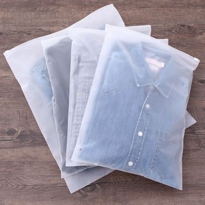 Customized Clothing Clear Plastic Frosted Ziplock Bag For T Shirt Swimwear Packaging