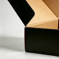 Boîte d'expédition en carton ondulé personnalisée, écologique, réutilisable et imperméable, avec impression et pelliculage mat pour emballage cadeau
