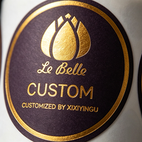 Etiquetas Adhesivas Personalizadas de Lujo con Logotipo de Tienda, Estampado en Dorado Caliente, Resistentes al Calor, con Adhesivo Fuerte, Disponibles en Rollo