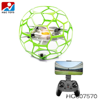 Drone RC Balle Magique Télécommandée 2,4 GHz avec Caméra, Jouet Avion de Football Brushless