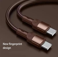 Kabel Data pengisian daya cepat, kabel Data pengisian daya Cepat PD 3A-5A USB C jalinan ponsel tipe C LOGO OEM 60w-100W 1m/2m
