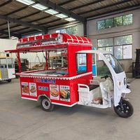 Tricycle électrique, camion de nourriture mobile, chariot de vente personnalisé pour la restauration rapide et le café, acier inoxydable, garantie de 2 ans, utilisation en extérieur