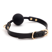 Ball Gag en Silicone Noir Haut de Gamme pour Entraînement Érotique – Article Très Demandé