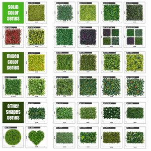 Pannelli di Siepe Artificiale Verde 1mx1m in PE Resistente ai Raggi UV, Piante Verticali Tropicali per Interni ed Esterni, Hotel e Resort - Product Image 6