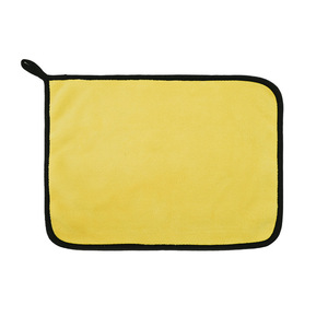 Serviette de lavage de voiture en microfibre double face, épaisse et absorbante, pour le nettoyage des voitures, sur mesure, couleur unie - Product Image 4