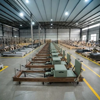 Machine de Pilates Reformer pliable en bois de noyer pour la maison, la salle de sport et l'entraînement physique