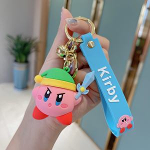 Venta al por mayor de dibujos animados nuevo Kawaii especial Rosa Kirbys Star Adventure juego Animal colgante llavero de Gel de sílice para mujer bolso coche muñecas - Product Image 4