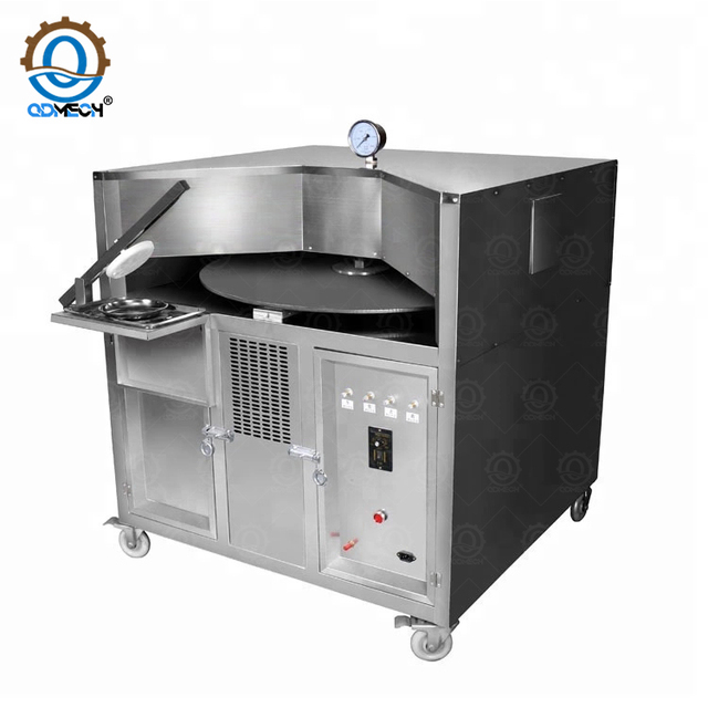 MI QDMECH China Manufacture Pancake Rotary Arabic Roti Naan Bread Rotary Tandoori Roti Oven Machine Professional Roti Flat Maker