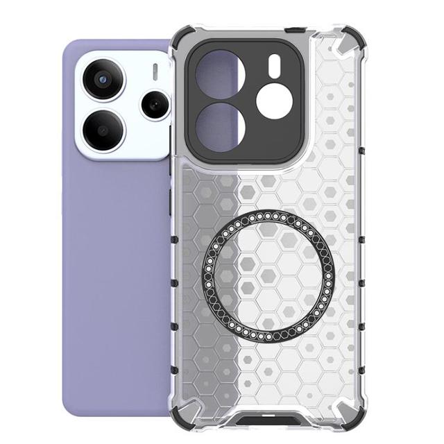 Wholesale for Redmi Note 14 5G Honeycomb Magnetic Ring Shockproof Phone Case