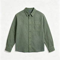 Veste coupe-vent décontractée pour homme, légère, 100 % coton, col rabattu, service OEM, surchemise en denim Basile finie