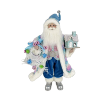 Weihnachts stehender Weihnachts mann mit Geschenkt üte Ornament Dekoration Festival Urlaub Traditionelles Weihnachten