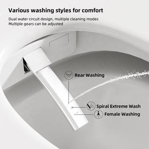 Toilette intelligente Egg avec télécommande, évacuation en S, bidet à fermeture douce, double chasse et siège chauffant pour salles de bain à domicile et hôtels - Product Image 3