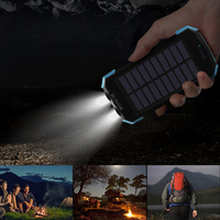 Accessoires mobiles personnalisés, batterie externe solaire Li-polymère 10000mAh 20W, sans fil, étanche, charge rapide, portable