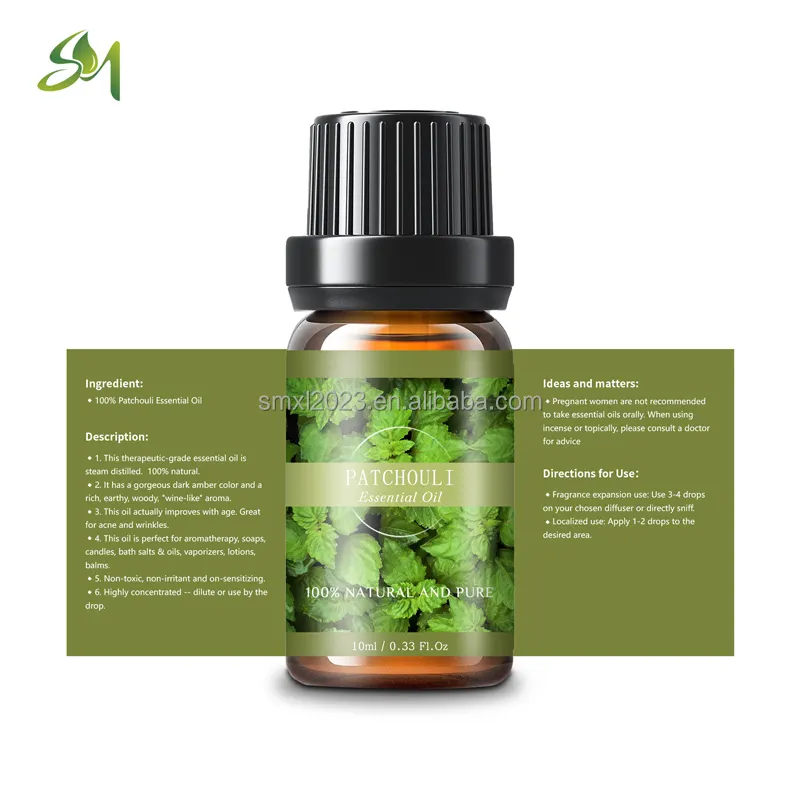 Organic Essential Oil Bulk Supplier Private Label Therapeutic Grade Patchouli Oil For Soap  Perfume Making  Diffuser